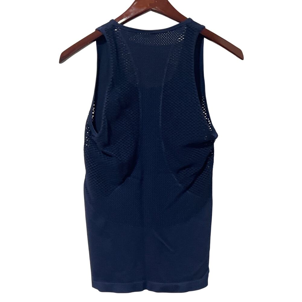 Fabletics Navy Mesh-Back Racerback Tank Top - Picture 3 of 5